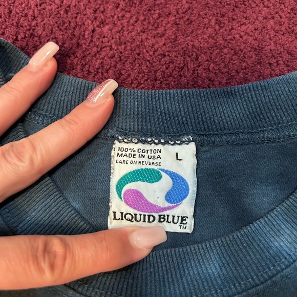 Vintage 90’s Star Wars Liquid Blue Tie-Dye T-Shirt Men’s Large - Picture 5 of 10